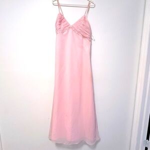 Impression Blush Pink Chiffon Formal Gown w/ beaded Empire waist -- Size 12